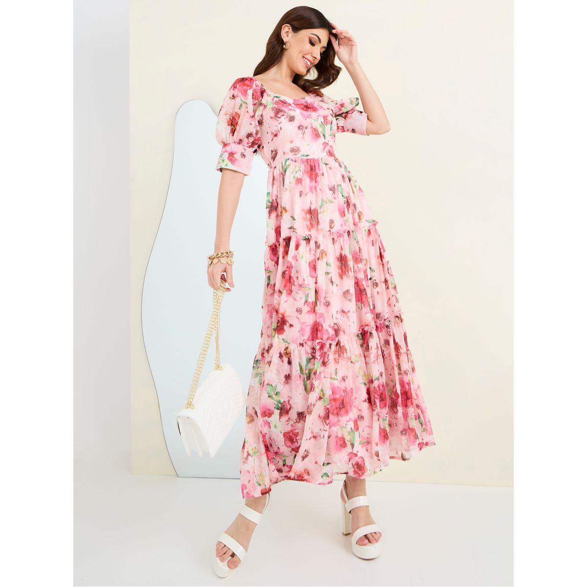 فستان طويل بياقة على شكل قلب-women-clothing-dresses-image-1