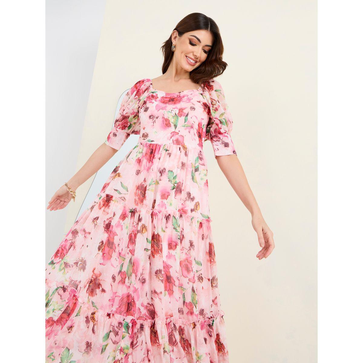فستان طويل بياقة على شكل قلب-women-clothing-dresses-image-2