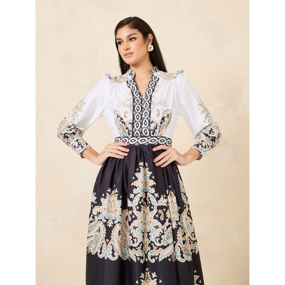 فستان طويل مع ياقة بشق-women-clothing-dresses-image-2