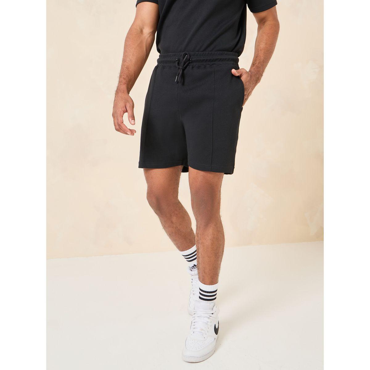 Styli Interlock Regular T-Shirt & Pintuck Shorts Co-Ord Set-men-clothing-coordsets-image-5