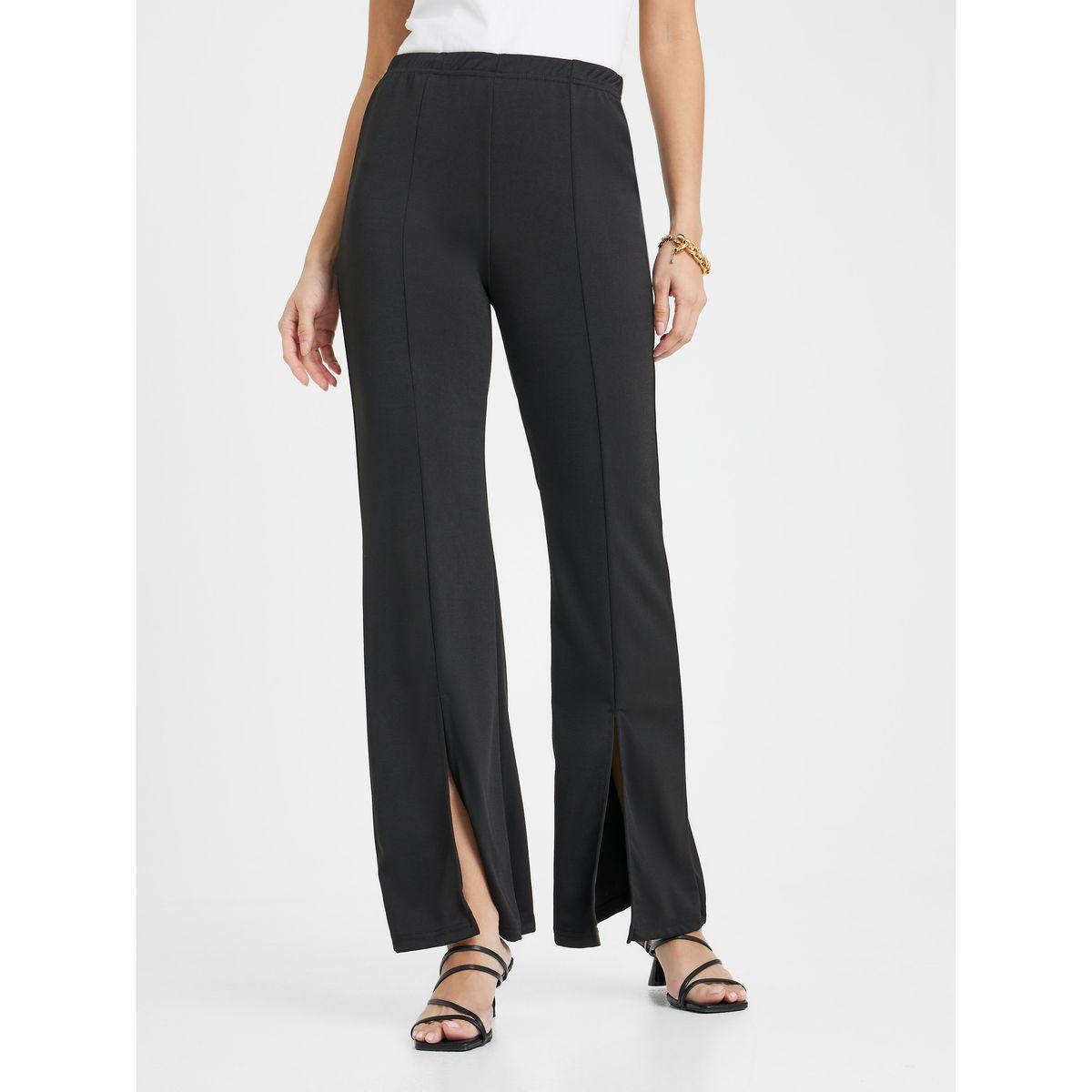 بنطال بخصر عالي وشق جانبي-women-clothing-bottoms-trousers-image-1