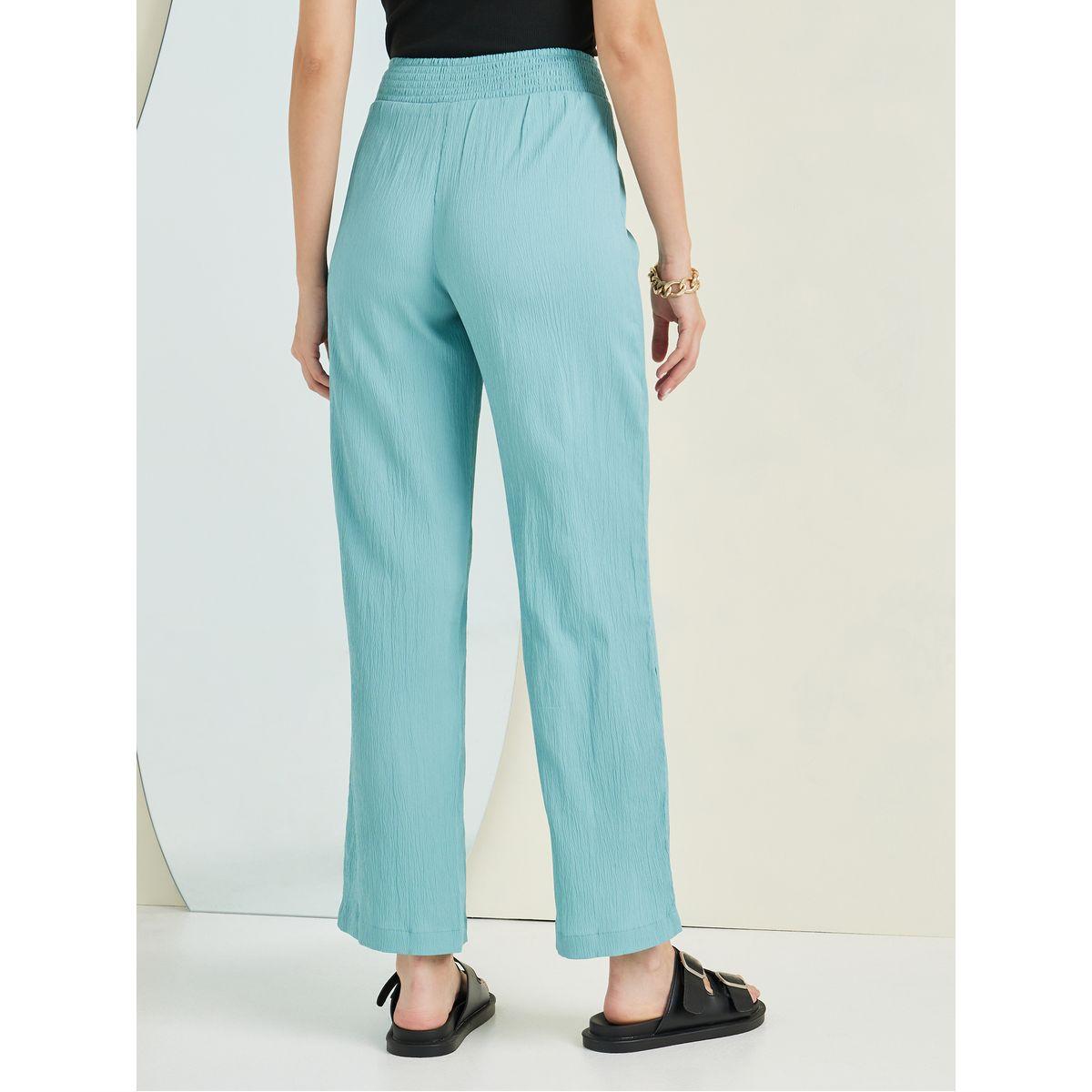 Styli Textured Mid Waist Straight Leg Pants-women-clothing-bottoms-trousers-image-4