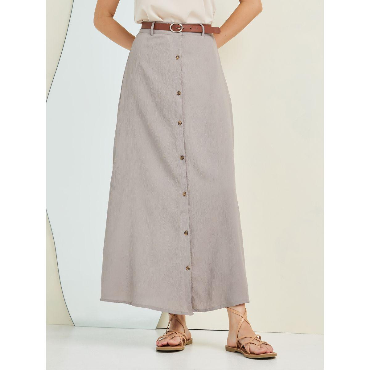 Styli Crinkle Textured Maxi Skirt with Belt-women-clothing-bottoms-skirts-image-2