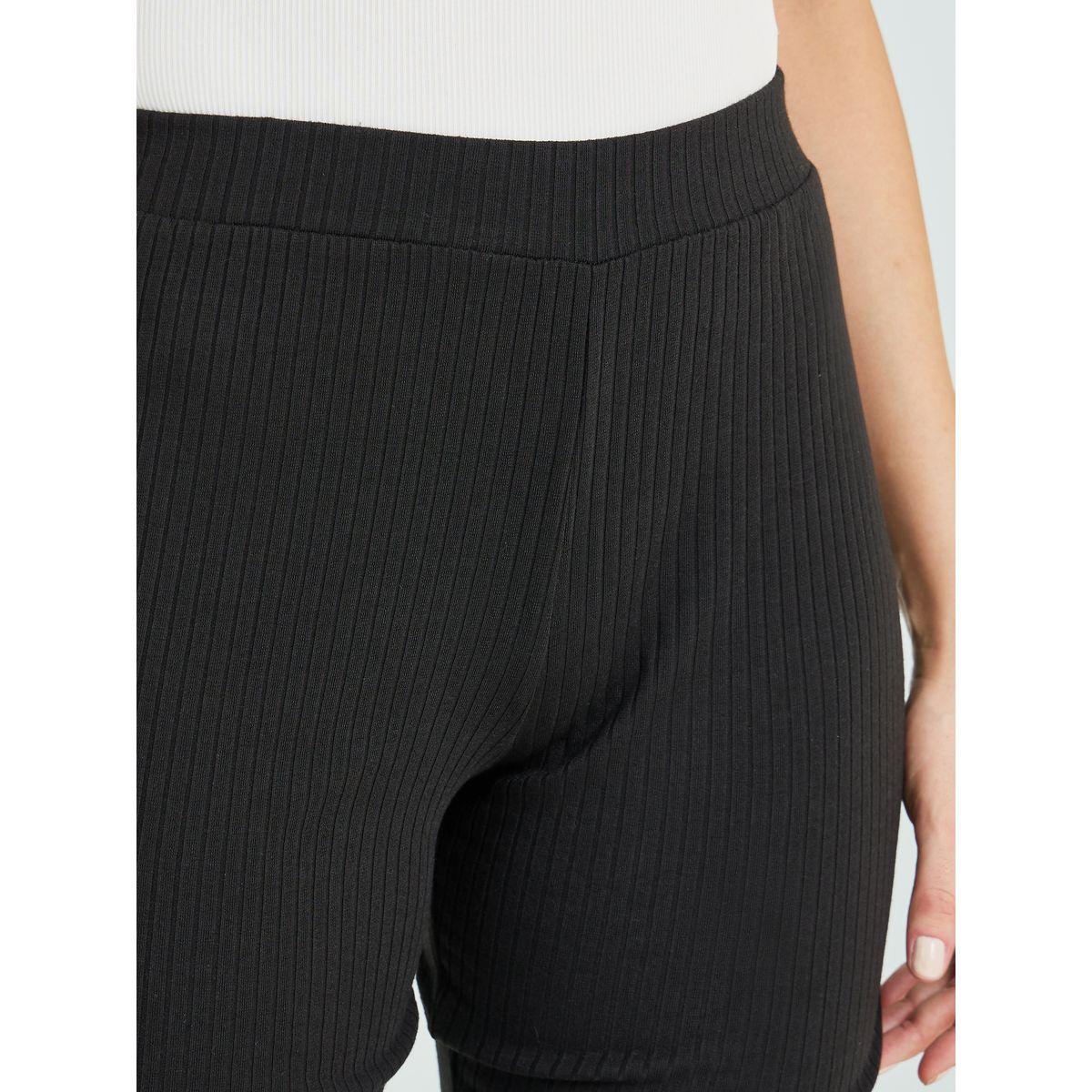 Styli Textured Ribbed Fit and Flare Leggings-women-clothing-bottoms-leggings-image-4
