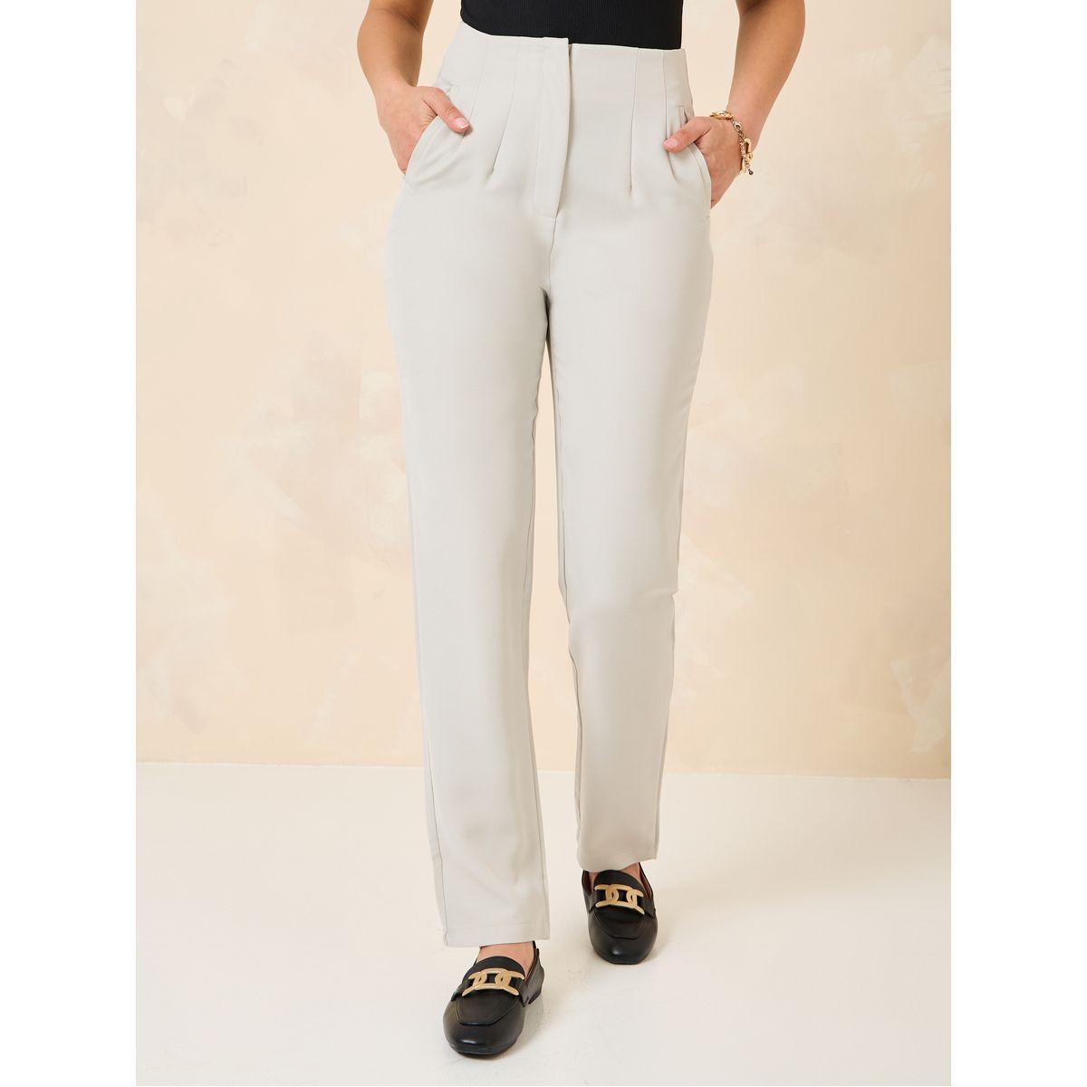 بنطال بقصة مستدقة وخصر عالي-women-clothing-bottoms-trousers-image-1