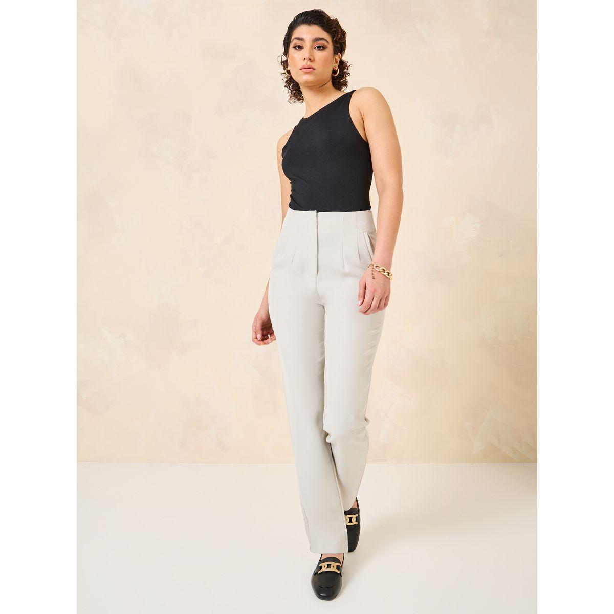 بنطال بقصة مستدقة وخصر عالي-women-clothing-bottoms-trousers-image-2