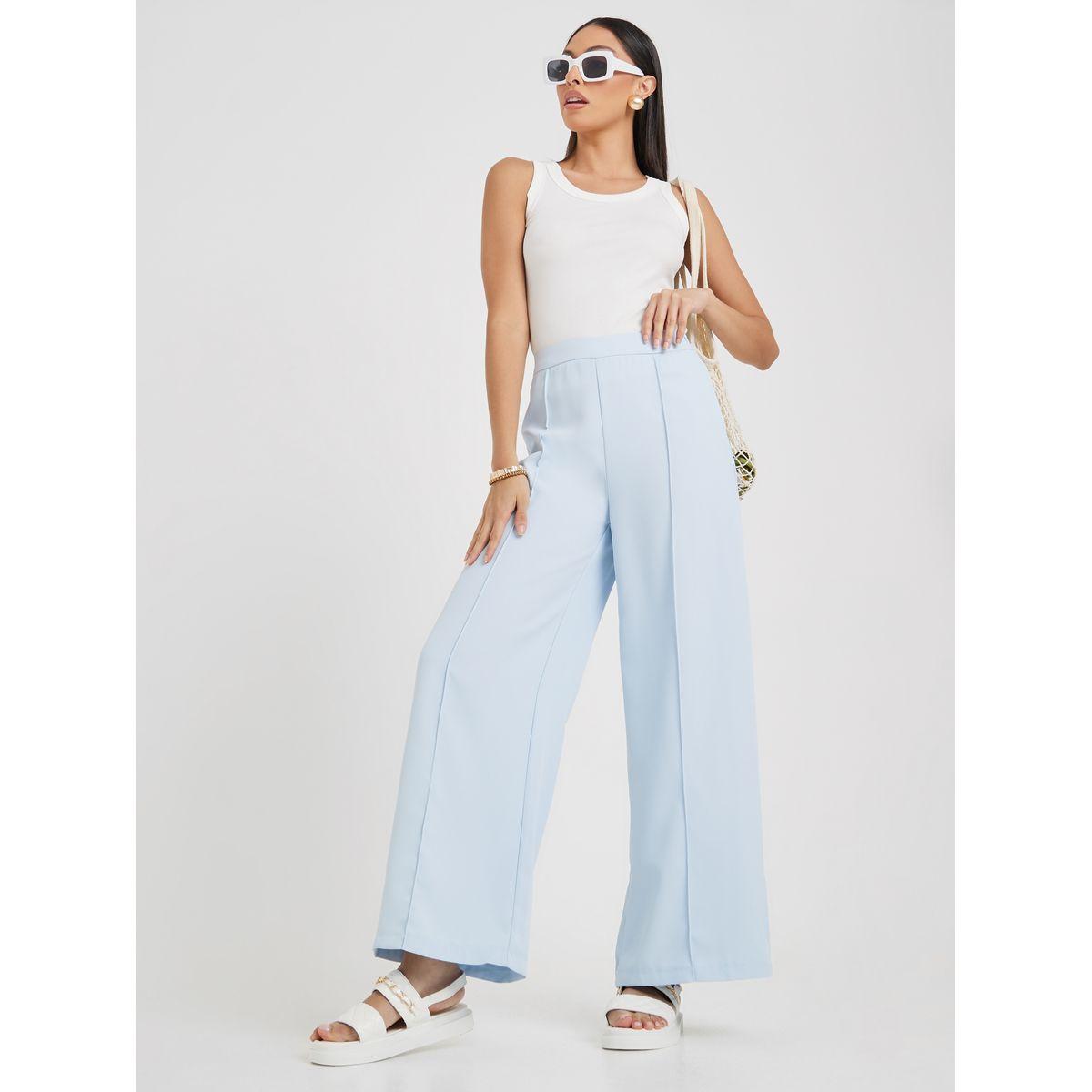 بنطال سادة بخصر عالي-women-clothing-bottoms-trousers-image-1
