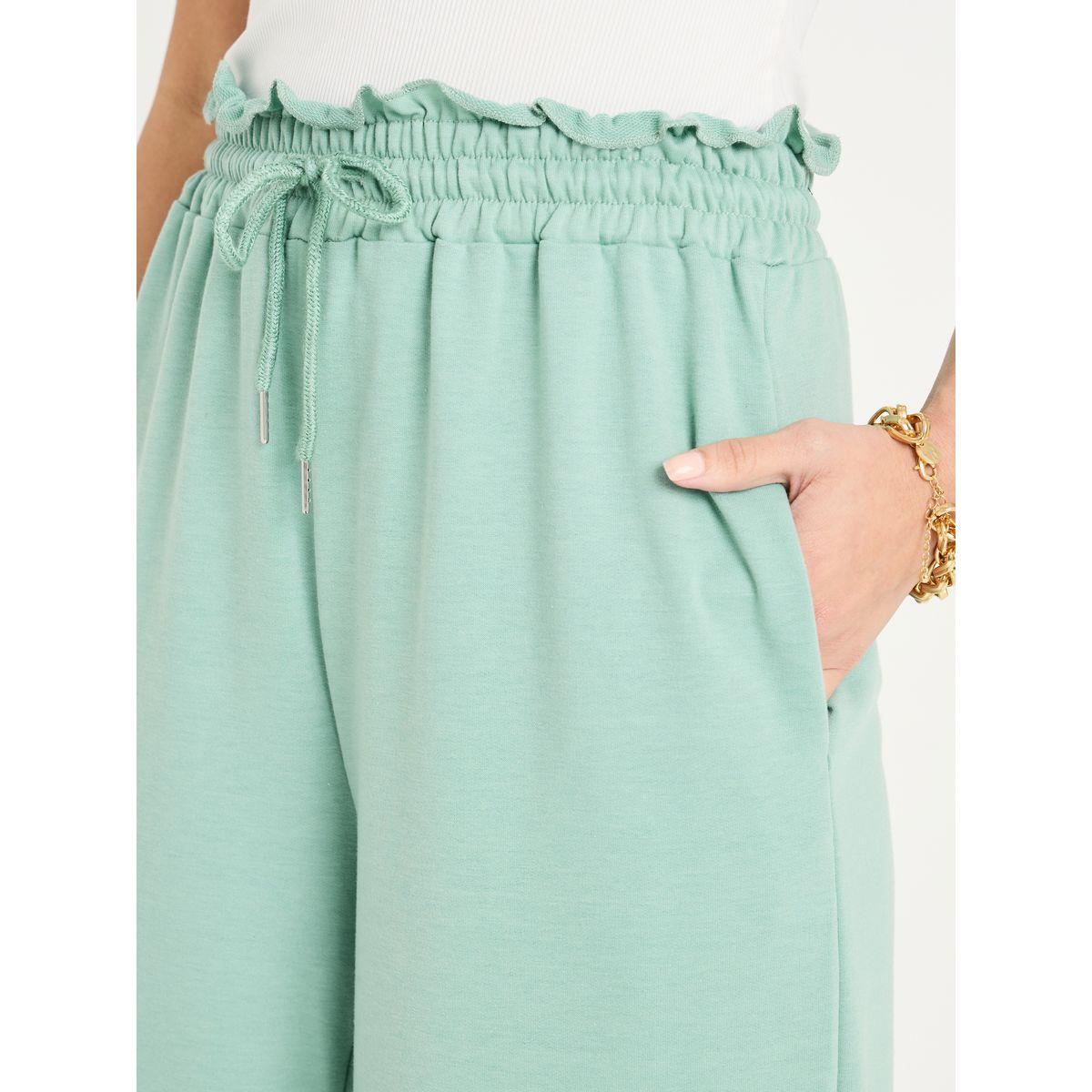 Styli Solid Ruffled Waist Wide Leg Jogger-women-clothing-bottoms-joggers-image-3