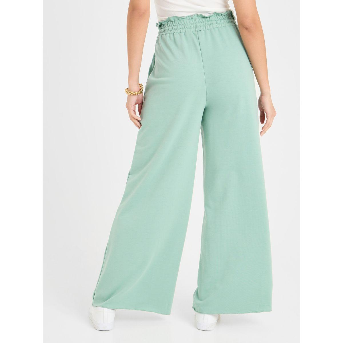 Styli Solid Ruffled Waist Wide Leg Jogger-women-clothing-bottoms-joggers-image-4