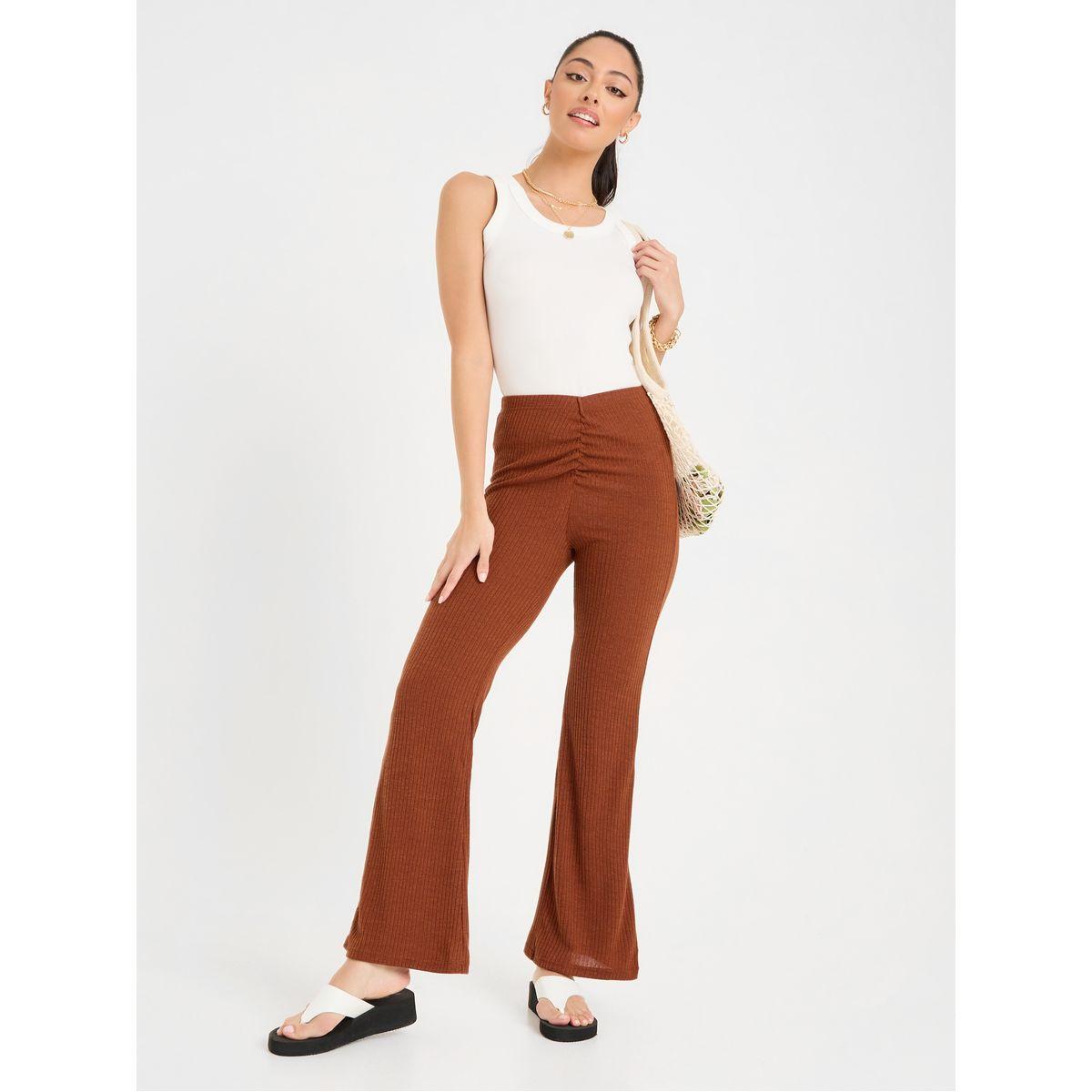 ليقنز مضلع بتفاصيل مزمومة-women-clothing-bottoms-leggings-image-3