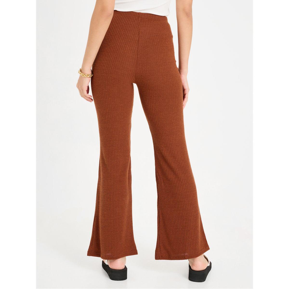 Styli Ribbed Ruched Detail Fit and Flare Legging -women-clothing-bottoms-leggings-image-5
