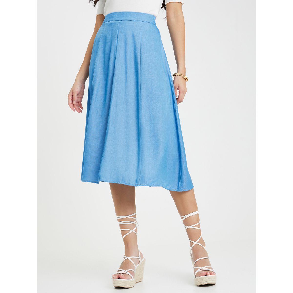 Styli Fold Pleated A-Line Midi Skirt-women-clothing-bottoms-skirts-image-1