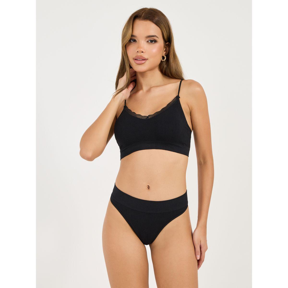 Styli Pack of 3 - Padded Lace Trim Crop Top with Thin Criss Cross Straps-women-clothing-lingerie-bras-image-3