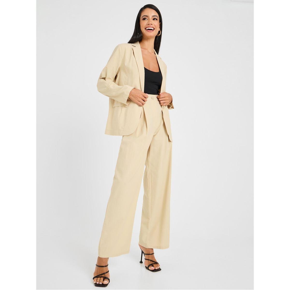Styli Single Breasted Blazer and Wide Leg Trouser Set-women-clothing-coordsets-image-2