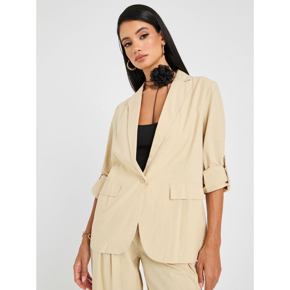 Styli Single Breasted Blazer and Wide Leg Trouser Set-women-clothing-coordsets-image-6