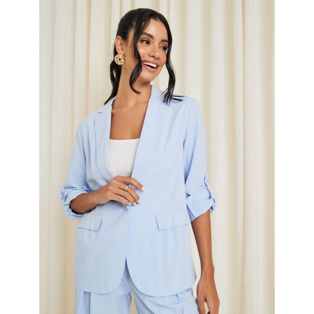Styli Single Breasted Blazer and Wide Leg Trouser Set-women-clothing-coordsets-image-3