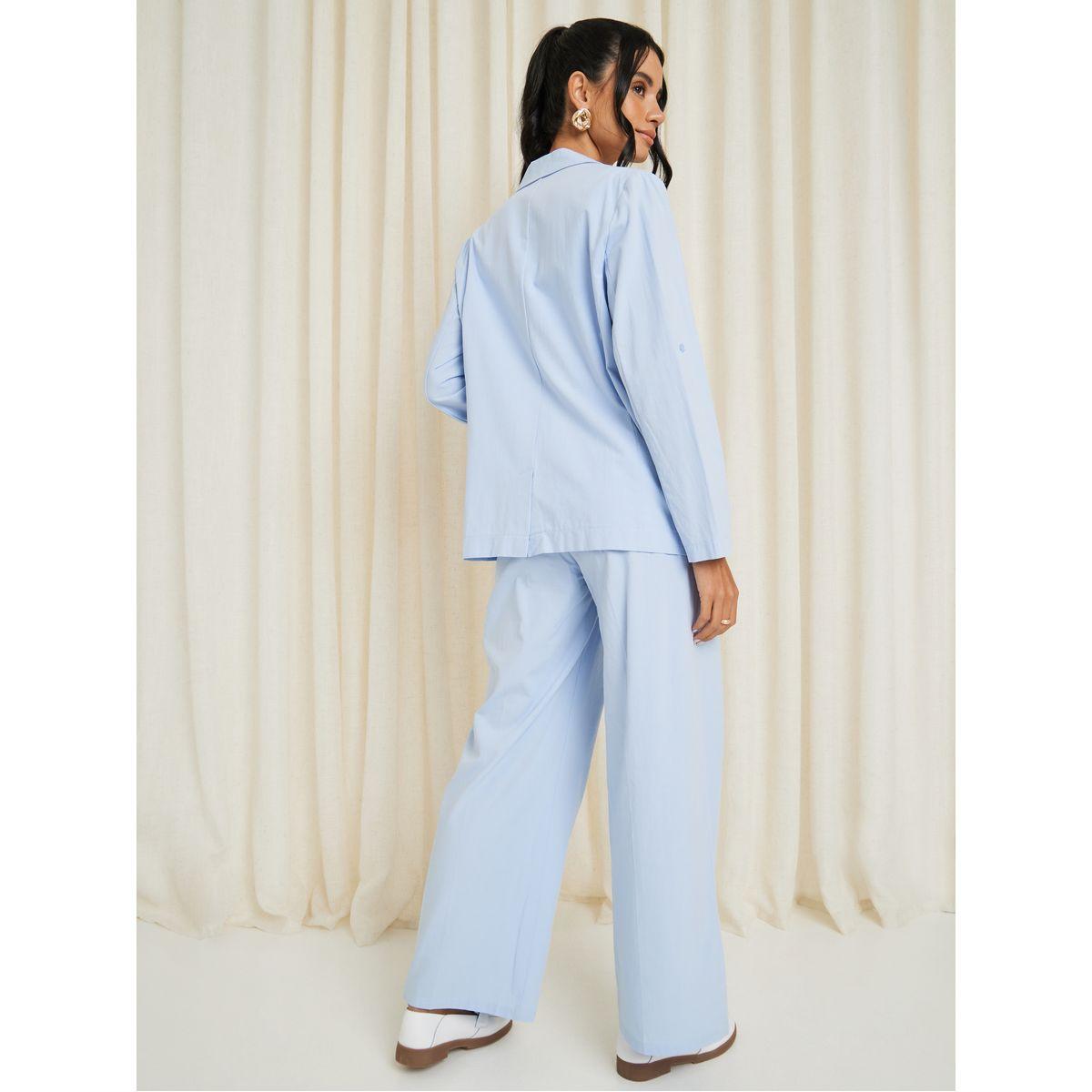 Styli Single Breasted Blazer and Wide Leg Trouser Set-women-clothing-coordsets-image-5