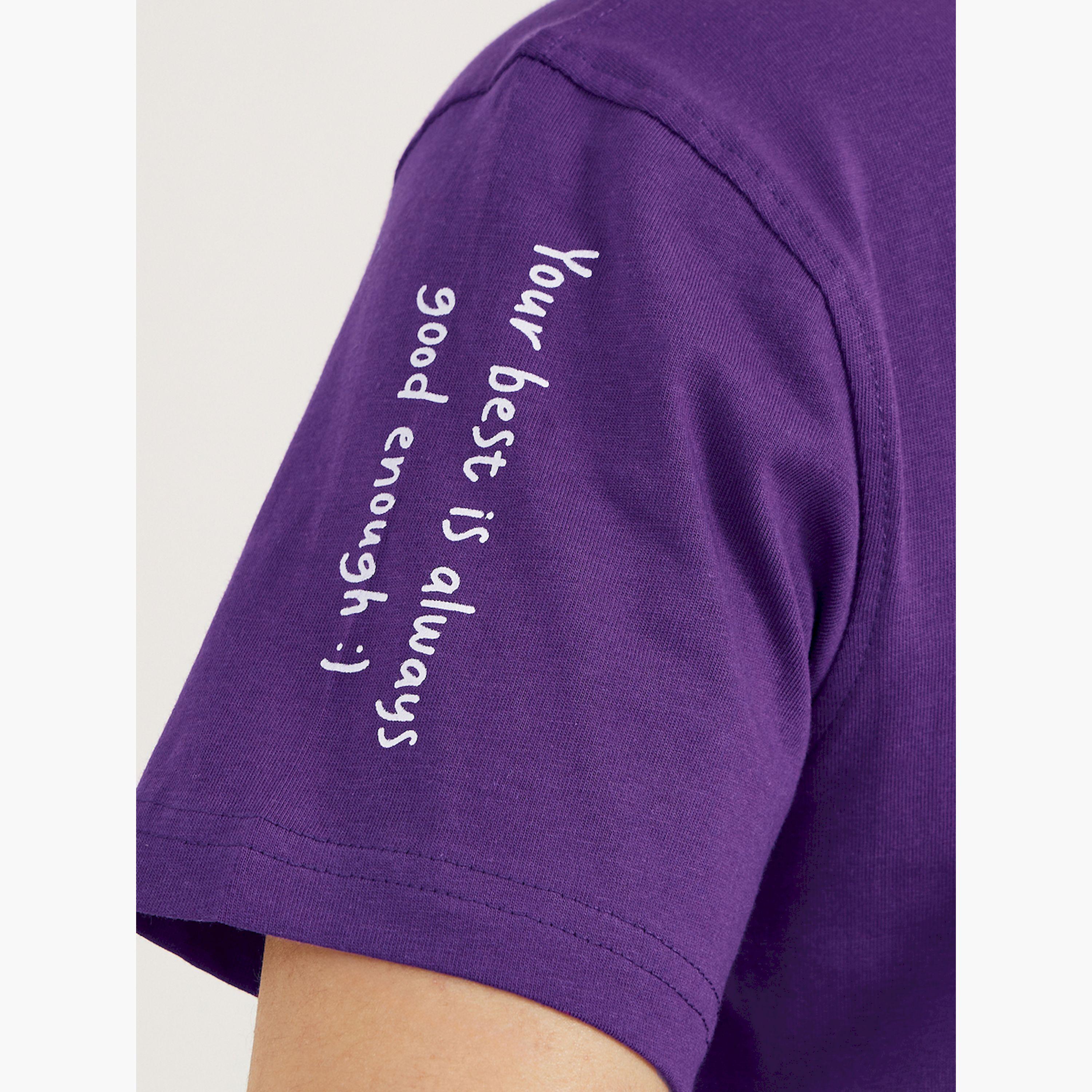 Styli Slogan Print Round Neck Regular Fit T-Shirt-women-clothing-tshirts-image-3