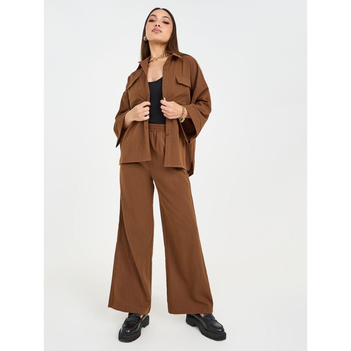 Styli Front Flap Pocket Oversized Longline Shirt-women-clothing-shirtsandblouses-shirts-image-2