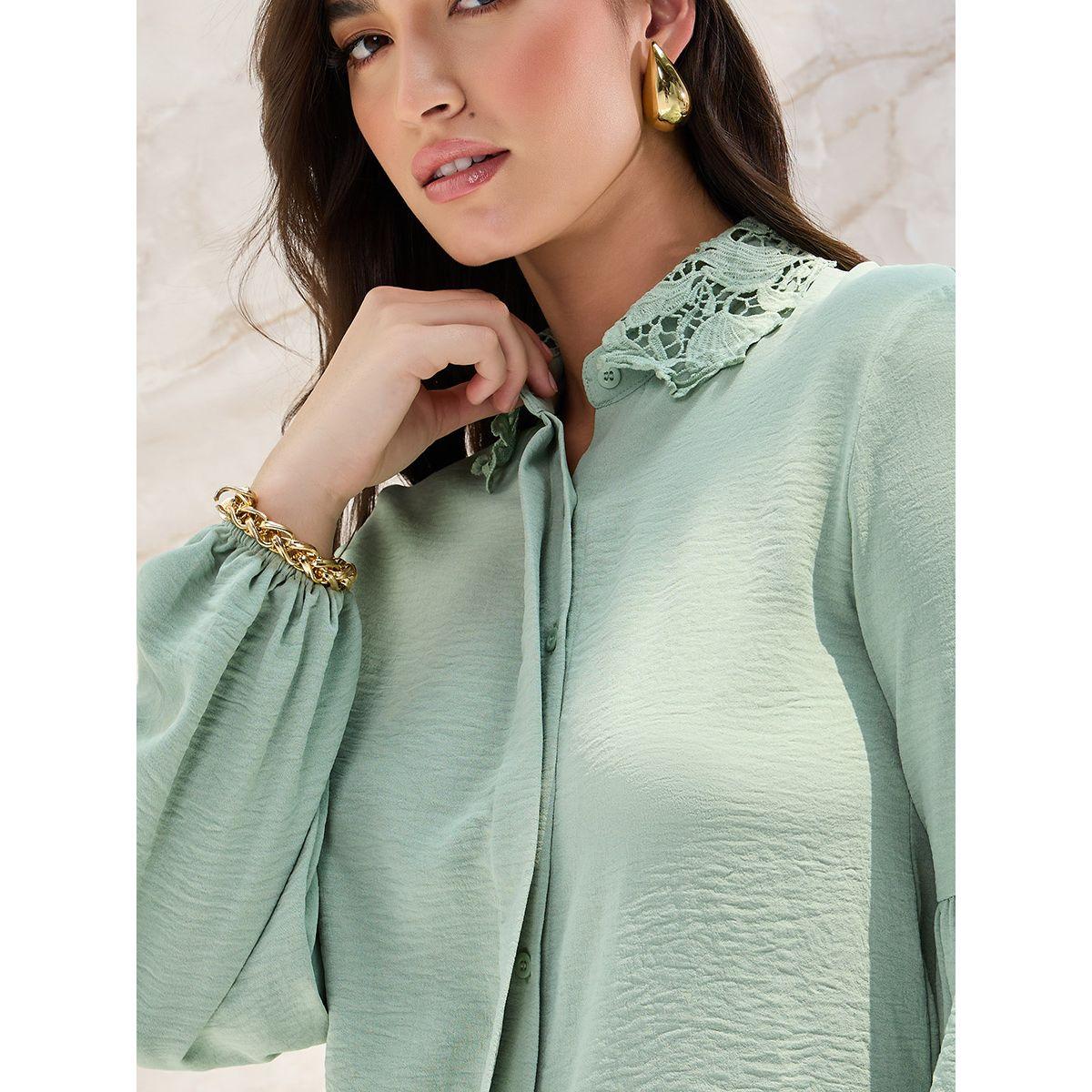 Styli Elevate Relaxed Fit Lace Collar Placket Detail Regular Length Shirt-women-clothing-shirtsandblouses-shirts-image-4