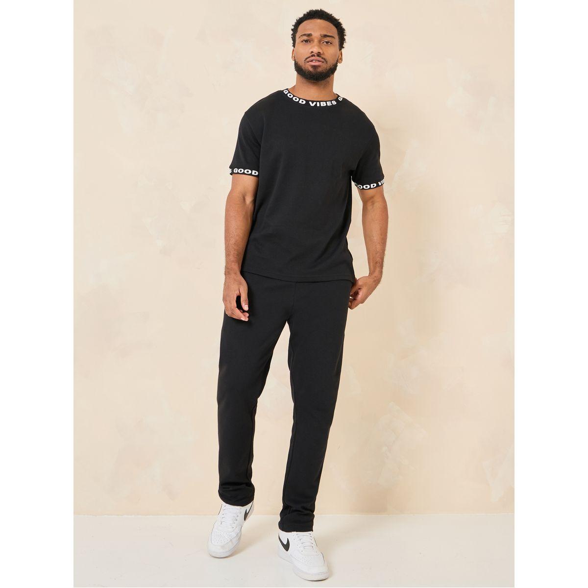 Styli Print Detail T-Shirt & Joggers Co-ords Set-men-clothing-coordsets-image-1