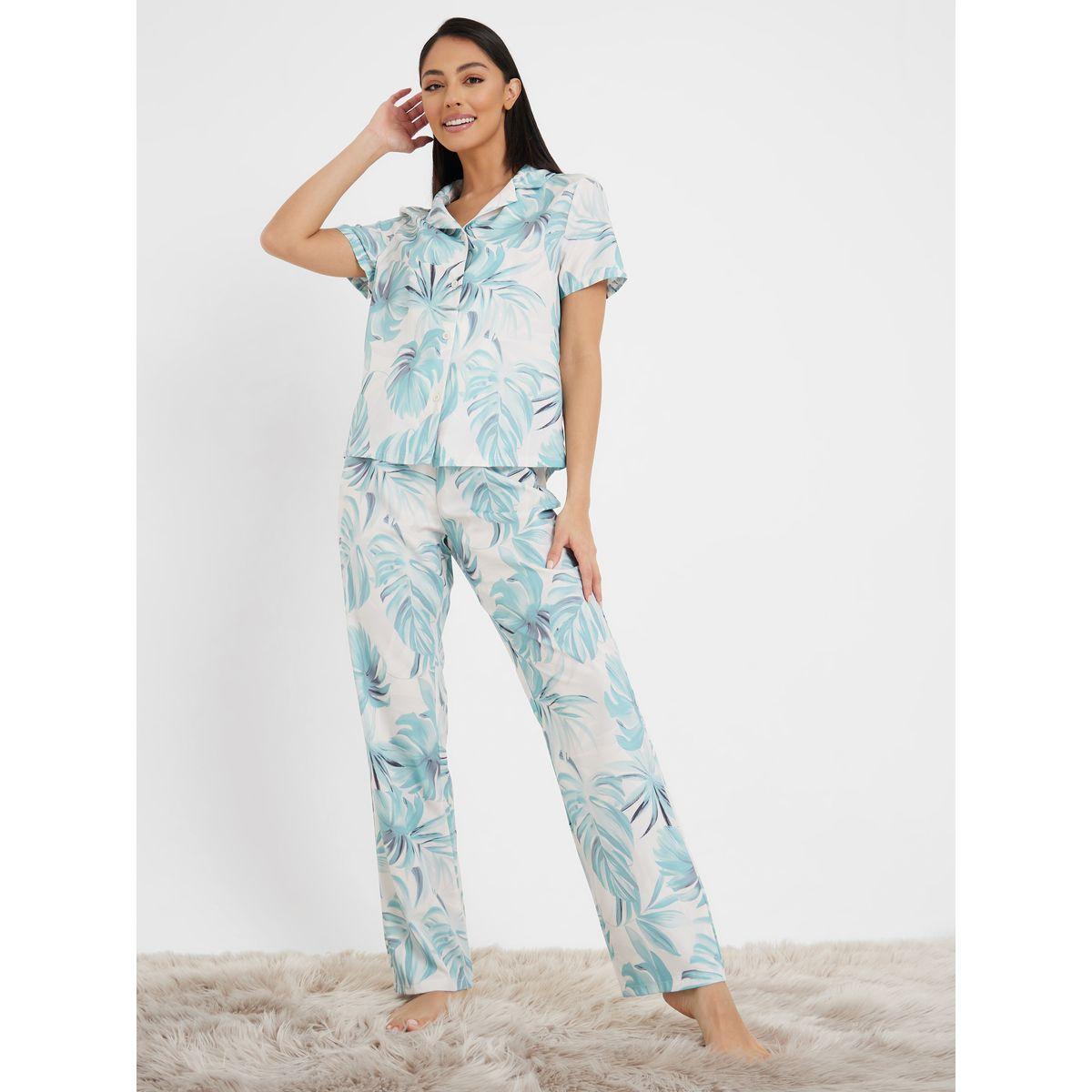 طقم بيجاما من ( بنطال + بلوزة )-women-clothing-nightwear-pyjamas-longsets-image-1