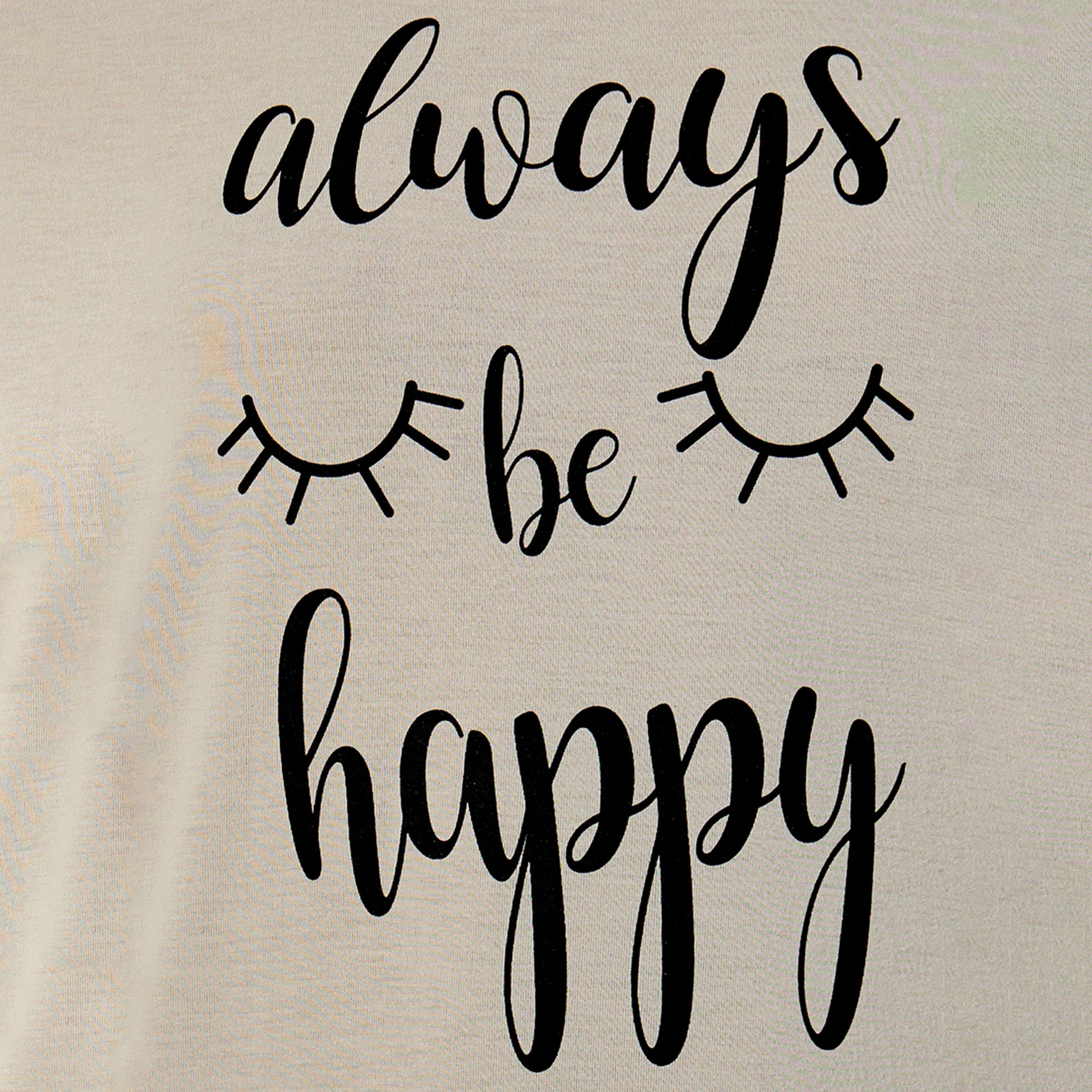 ستايلي - فستان تي شيرت للنوم بطبعة جرافيكية وحاشية مكشكشة أنوايند Always Be Happy-women-clothing-nightwear-nighties-image-3