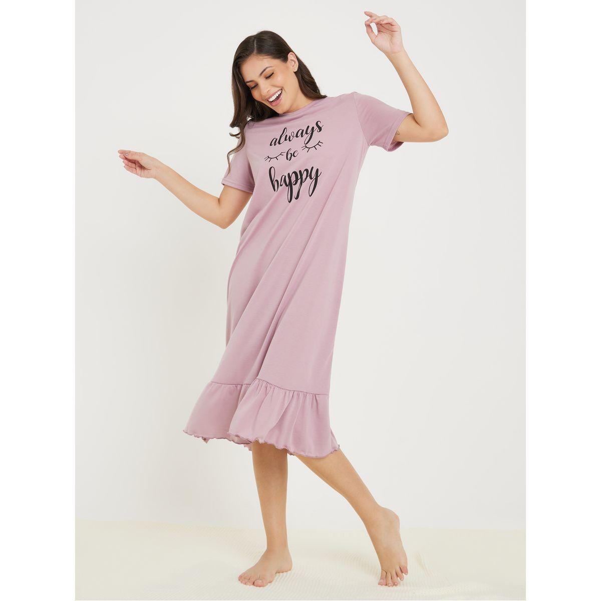 قميص نوم بحواف كشكش-women-clothing-nightwear-nighties-image-2