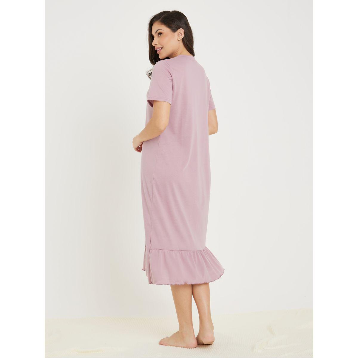 قميص نوم بحواف كشكش-women-clothing-nightwear-nighties-image-5