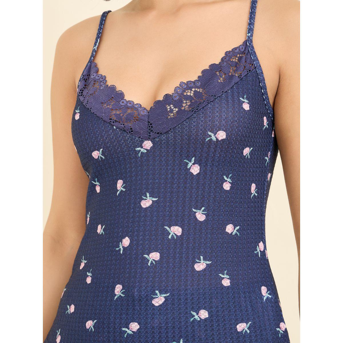 Styli Unwind Floral Print Waffle Texture Lace Trim Cami and Pyjama Set-women-clothing-nightwear-pyjamas-longsets-image-4