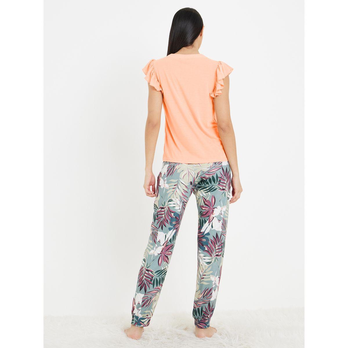 طقم بيجاما من ( تيشيرت + بنطال )-women-clothing-nightwear-pyjamas-longsets-image-5