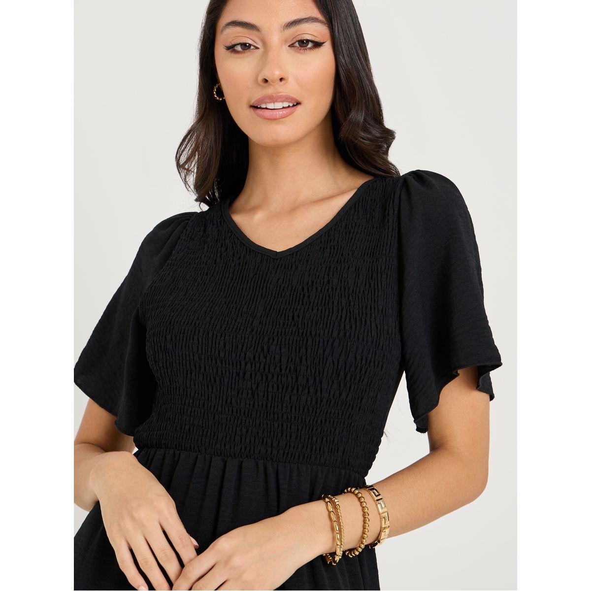 Styli Smocked Detail Tiered Midi Dress-women-clothing-dresses-image-3