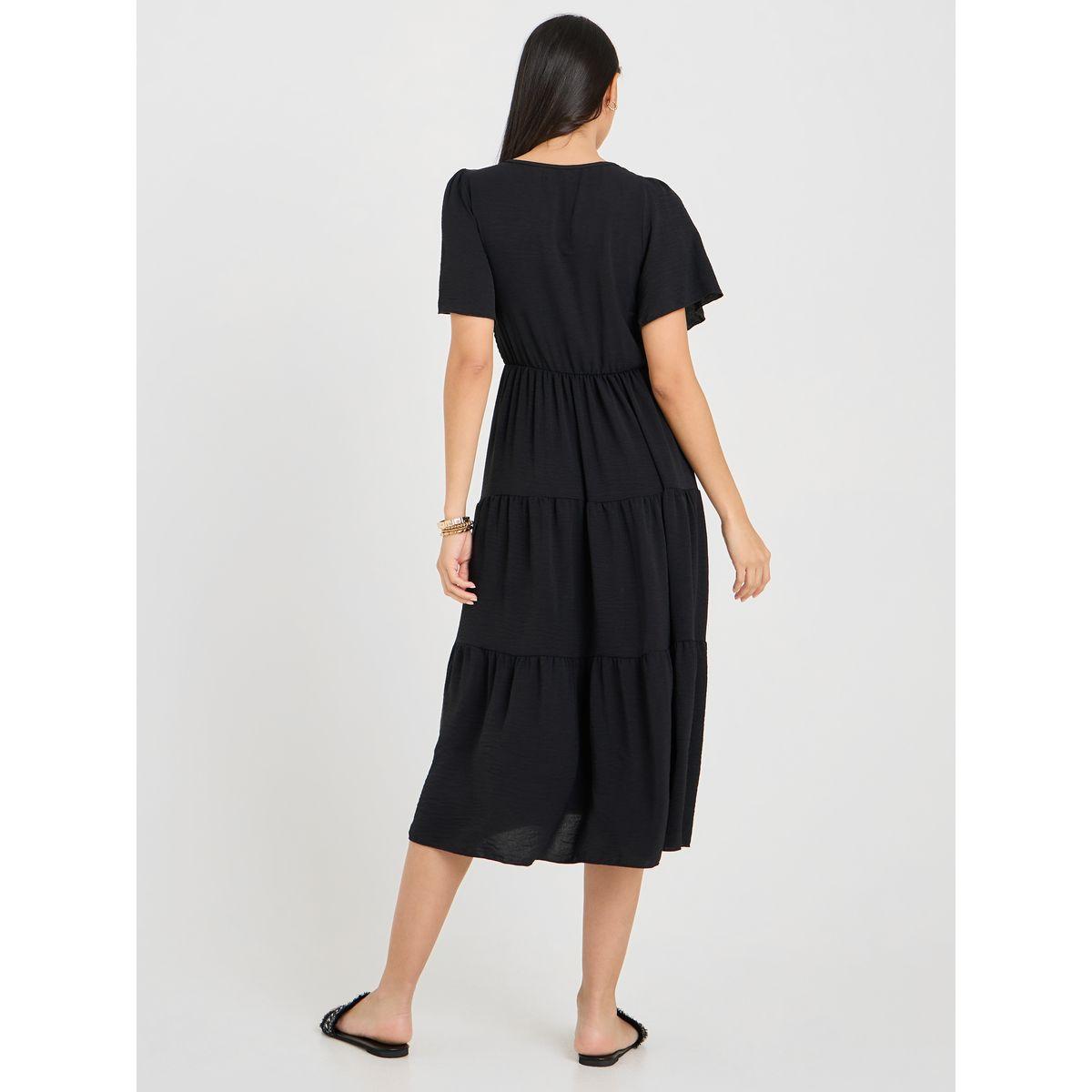 Styli Smocked Detail Tiered Midi Dress-women-clothing-dresses-image-4