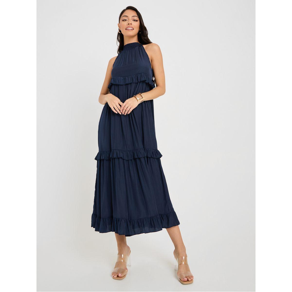 Styli Sleeveless Ruffle Detail Tiered Shift Midi Dress-women-clothing-dresses-image-5