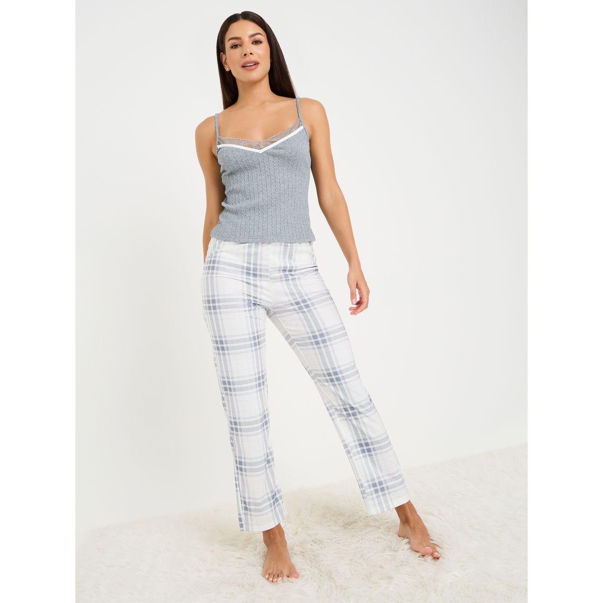 طقم بيجاما من ( بنطال + بلوزة كامي )-women-clothing-nightwear-pyjamas-longsets-image-2