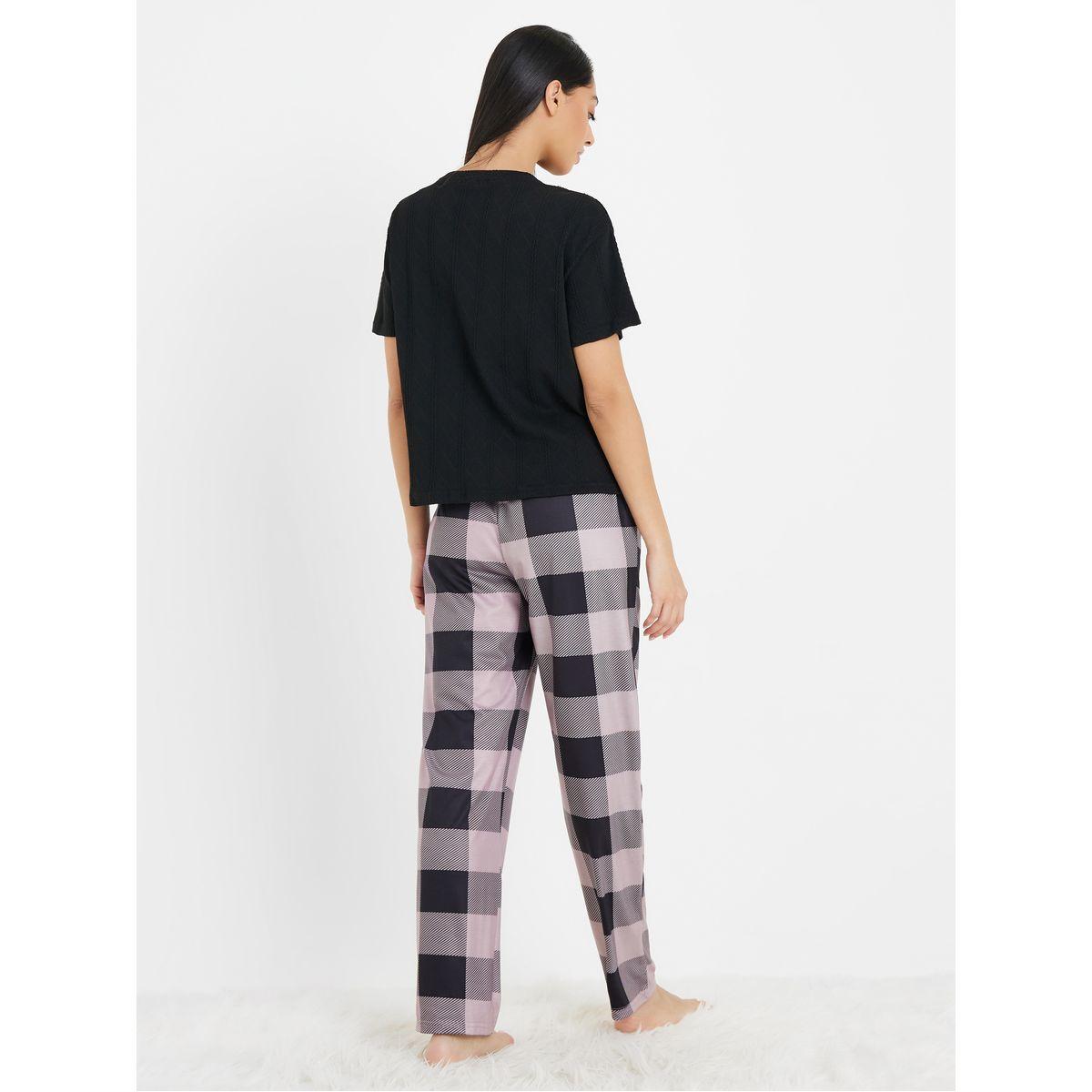 طقم بيجاما من ( تيشيرت + بنطال )-women-clothing-nightwear-pyjamas-longsets-image-6