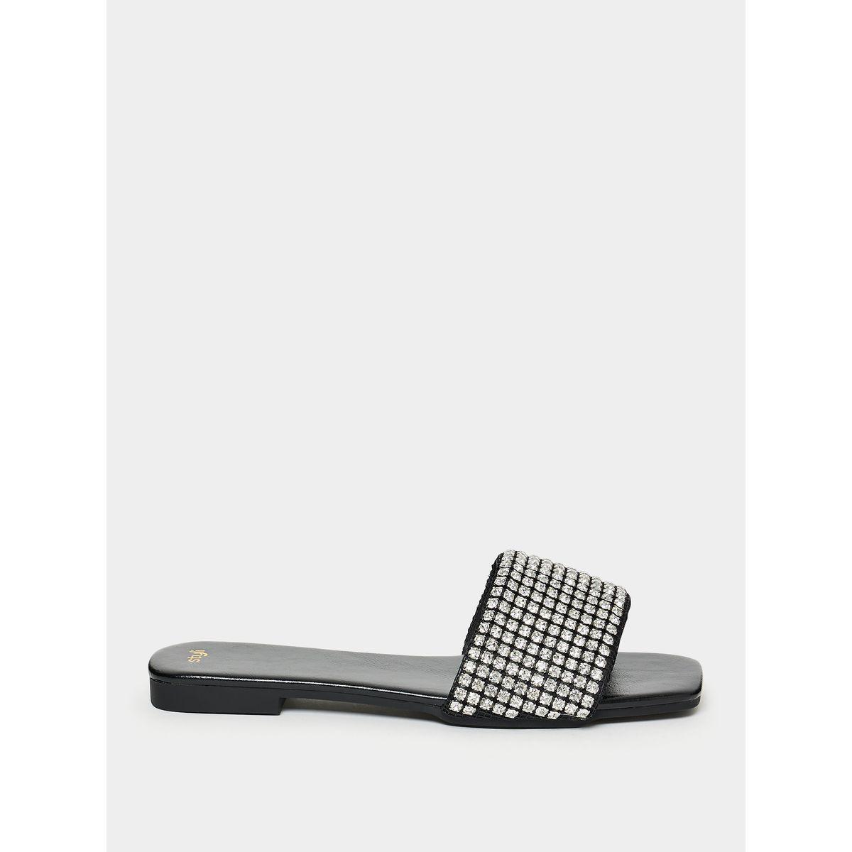 Styli Embellished Strap Flat Sandals-women-shoes-sandals-flats-image-1