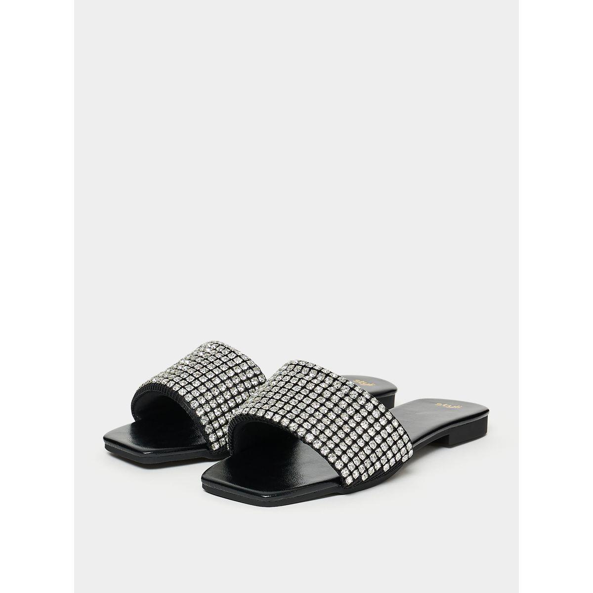 Styli Embellished Strap Flat Sandals-women-shoes-sandals-flats-image-2