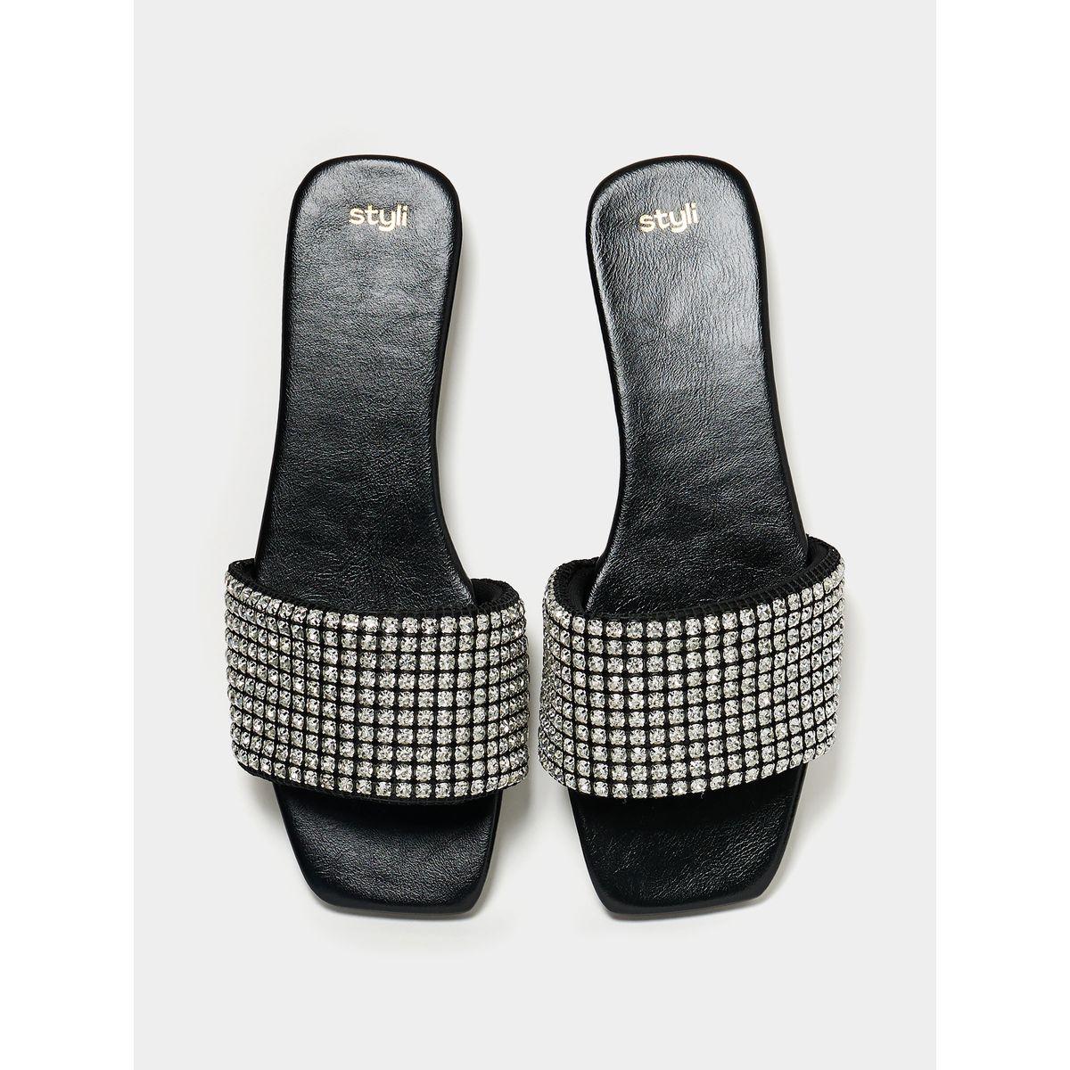 Styli Embellished Strap Flat Sandals-women-shoes-sandals-flats-image-4