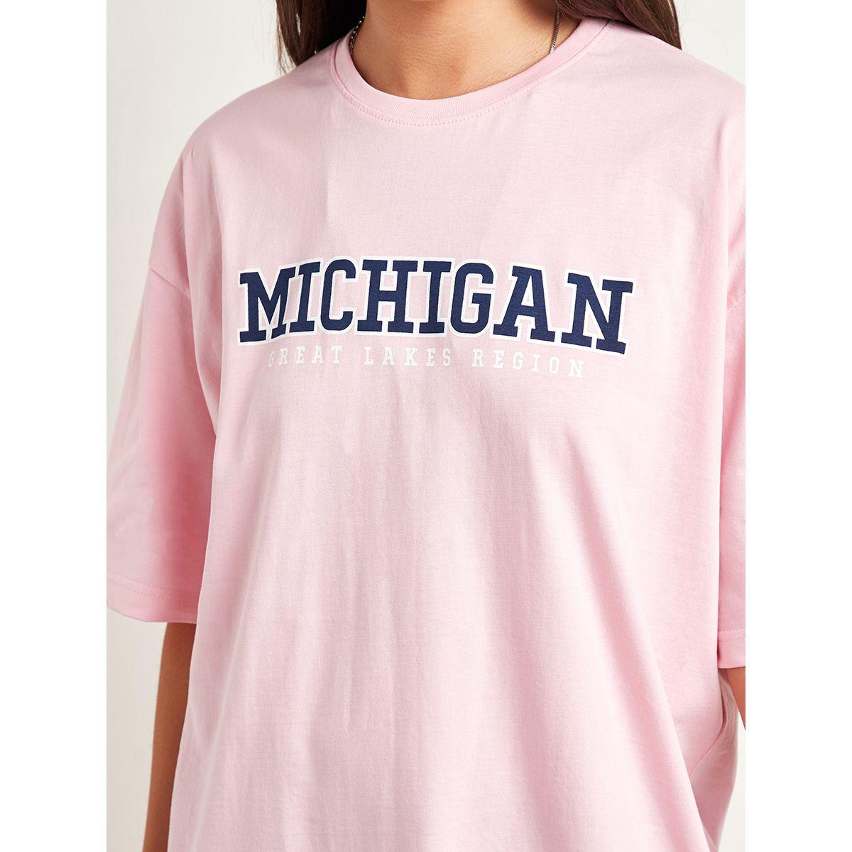 Styli Oversized Michigan Print Longline T-Shirt-women-clothing-tshirts-image-4