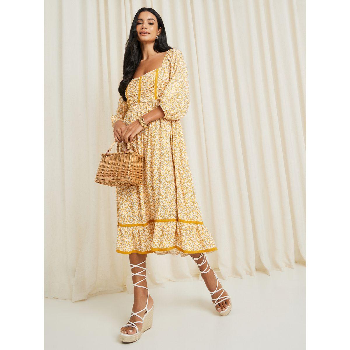 فستان ميدي مطبع بالكامل-women-clothing-dresses-image-1