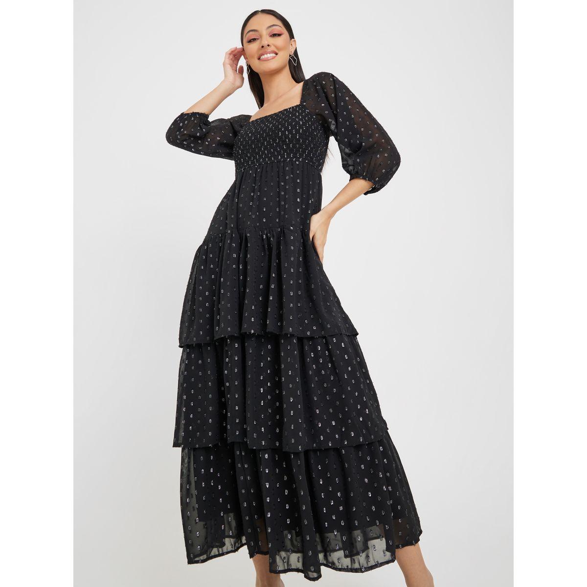 فستان طويل بنسيج اللوريكس-women-clothing-dresses-image-1