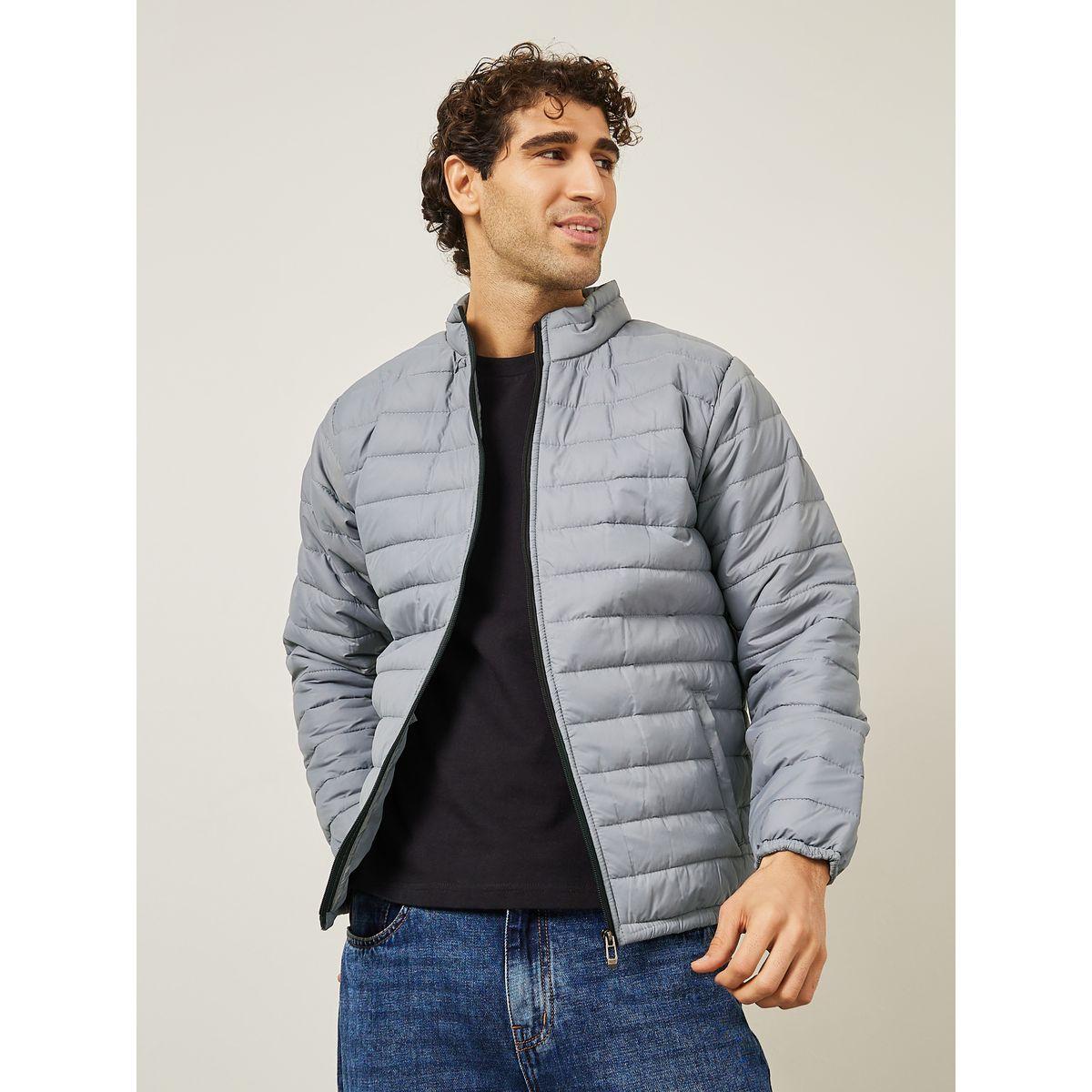 Styli Zip Through Relaxed Fit Puffer Jacket-men-clothing-jacketsandblazers-jackets-image-1