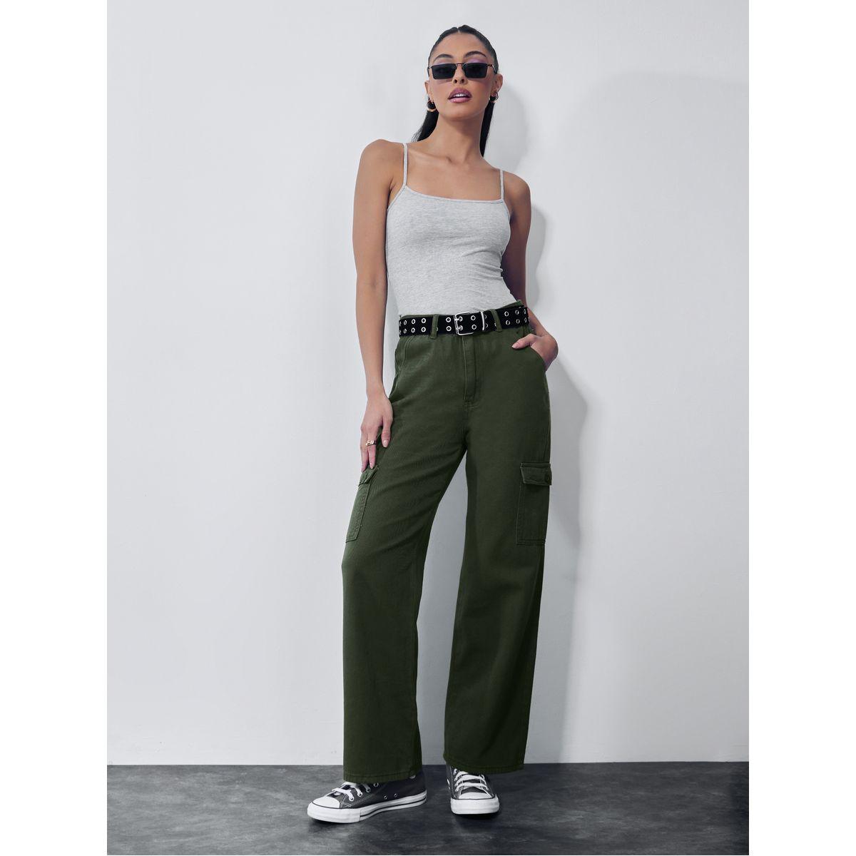 Styli Mid Rise Wide Leg Cargo Jeans-women-clothing-bottoms-jeans-image-1