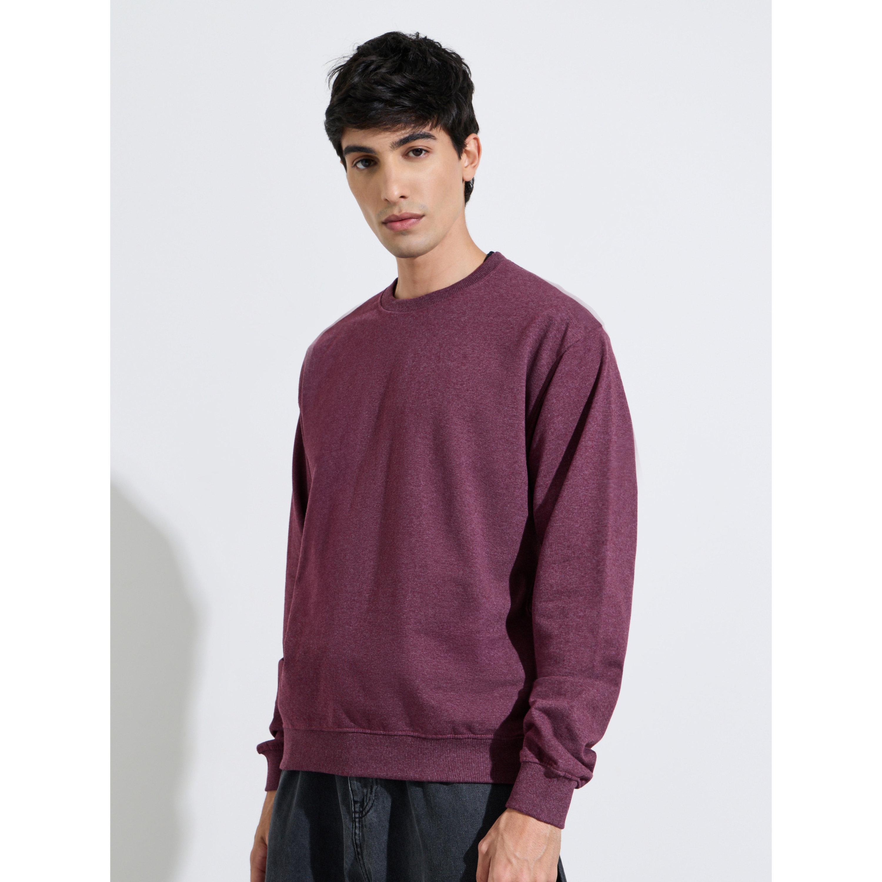 سويتر قطن بقصة مريحة - أرجواني-men-winterwear-hoodiesandsweatshirts-image-3