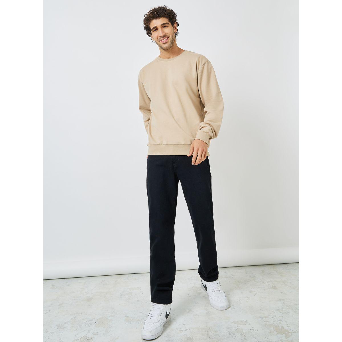 Styli Relaxed Fit Cotton Terry Sweatshirt-men-winterwear-hoodiesandsweatshirts-image-2