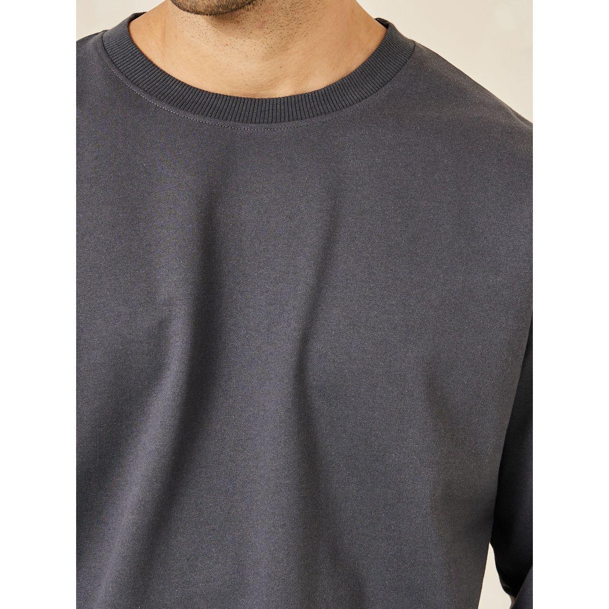 Styli Relaxed Fit Cotton Terry Sweatshirt-men-winterwear-hoodiesandsweatshirts-image-3