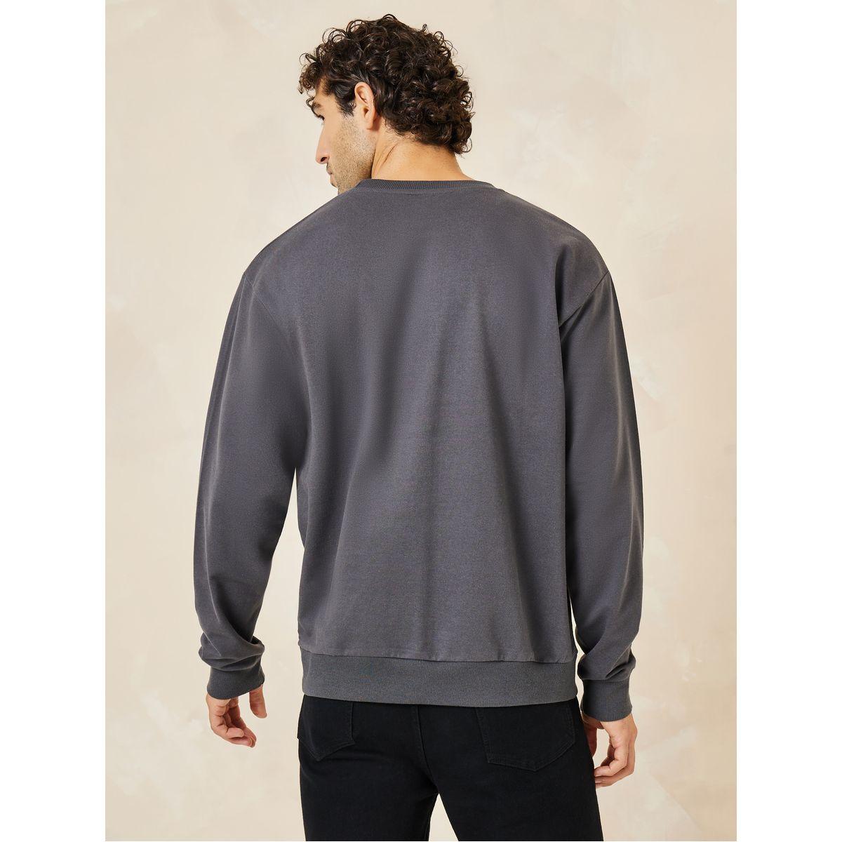 Styli Relaxed Fit Cotton Terry Sweatshirt-men-winterwear-hoodiesandsweatshirts-image-4