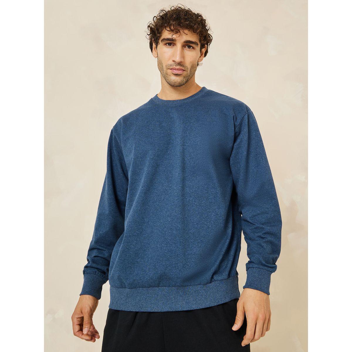 Styli Relaxed Fit Cotton Terry Sweatshirt-men-winterwear-hoodiesandsweatshirts-image-3