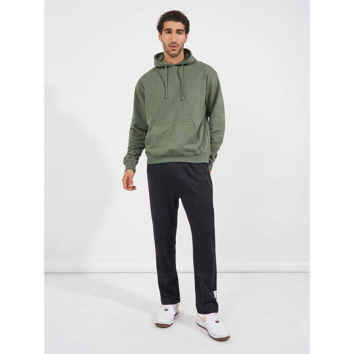 Styli Relaxed Fit Fleece Hoodie with Kangaroo Pocket-men-winterwear-hoodiesandsweatshirts-image-2